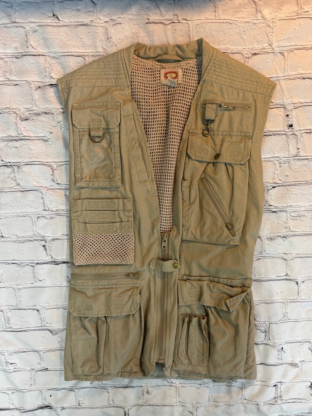 True Vintage 1986 Banana Republic 80s Safari  Vest Khaki Hong Kong Mens Large